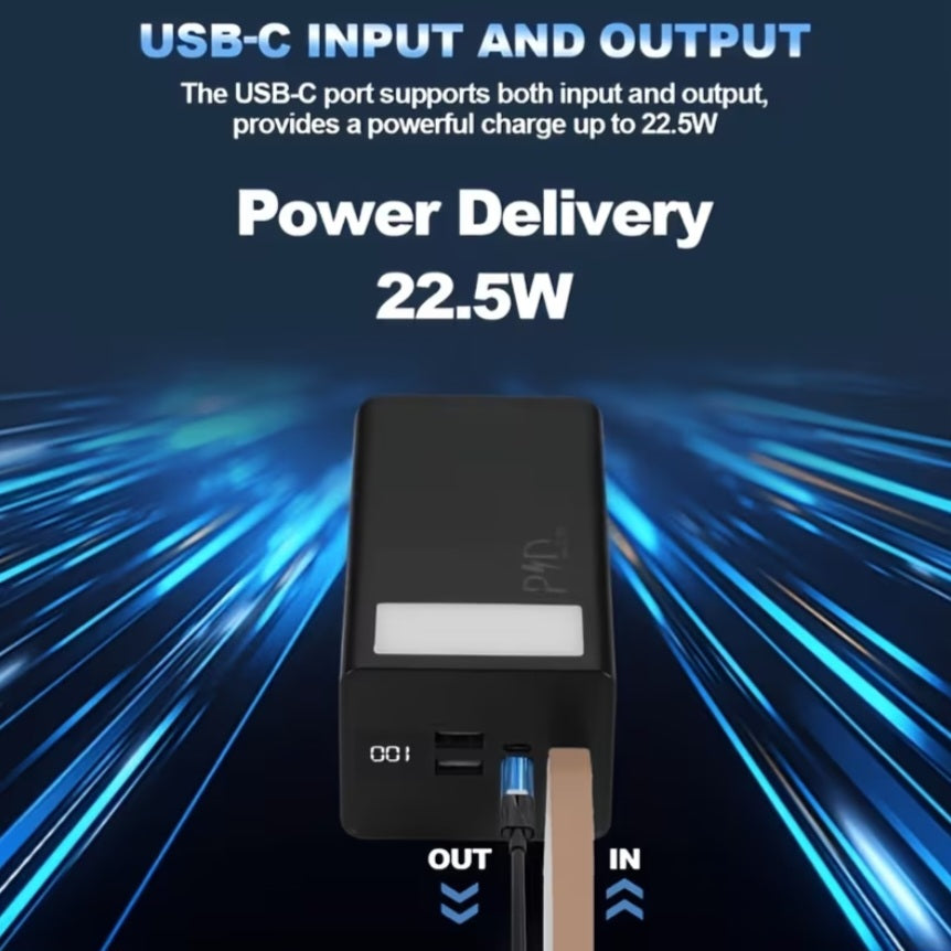 40,000mAh Fast Charge Power Bank – 22.5W USB-C with LCD Display