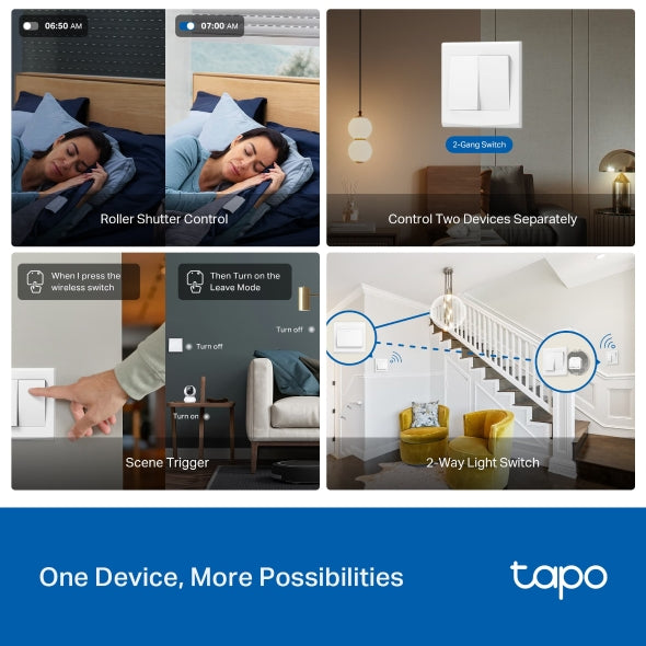 TP-Link Tapo S112 Smart Wi-Fi Switch Module | 2-Channel Relay | App & Voice Control | Works with Alexa & Google Home