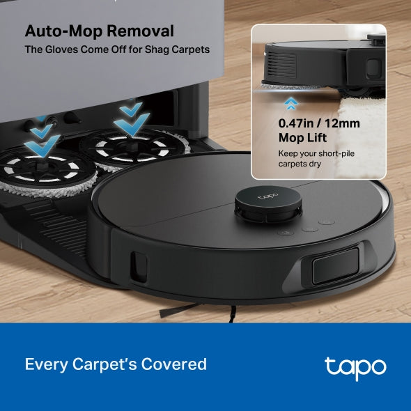 TP-Link Tapo RV50 Pro Omni AI Robot Vacuum & Mop with All-in-One Self-Cleaning Dock (15,000Pa, Auto Empty, Self-Washing & Drying)