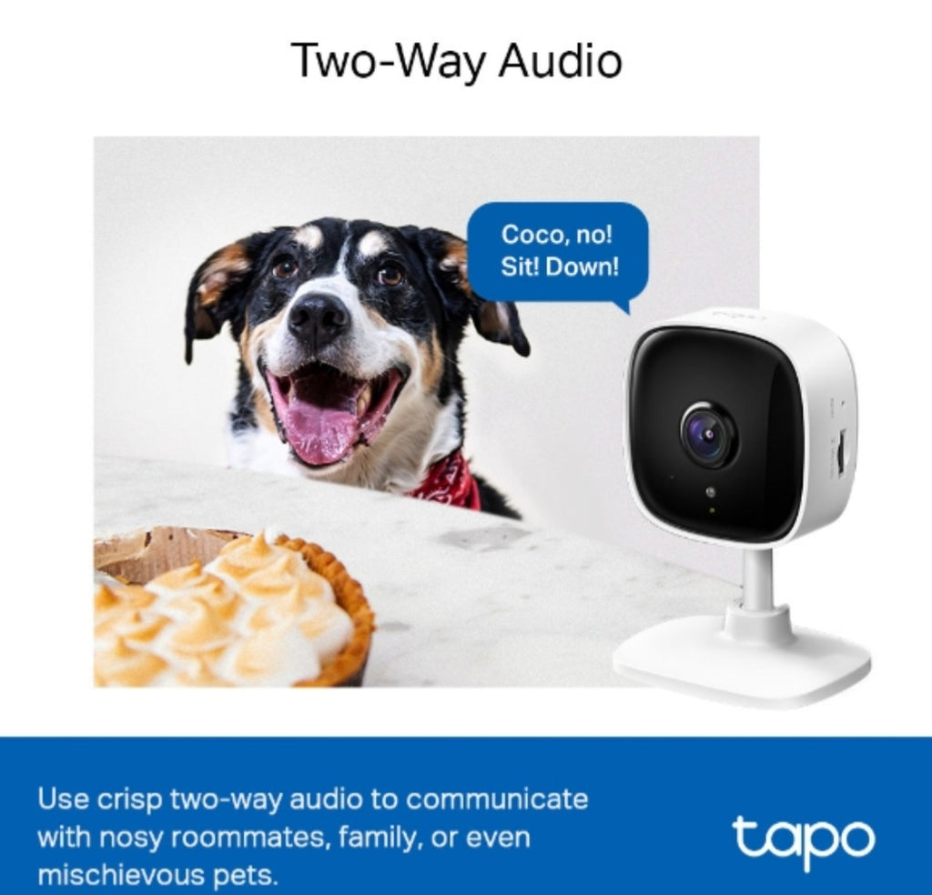 TP-Link Tapo C100 1080p Full HD Indoor Wi-Fi Security Camera with Motion Detection, Night Vision & Two-Way Audio