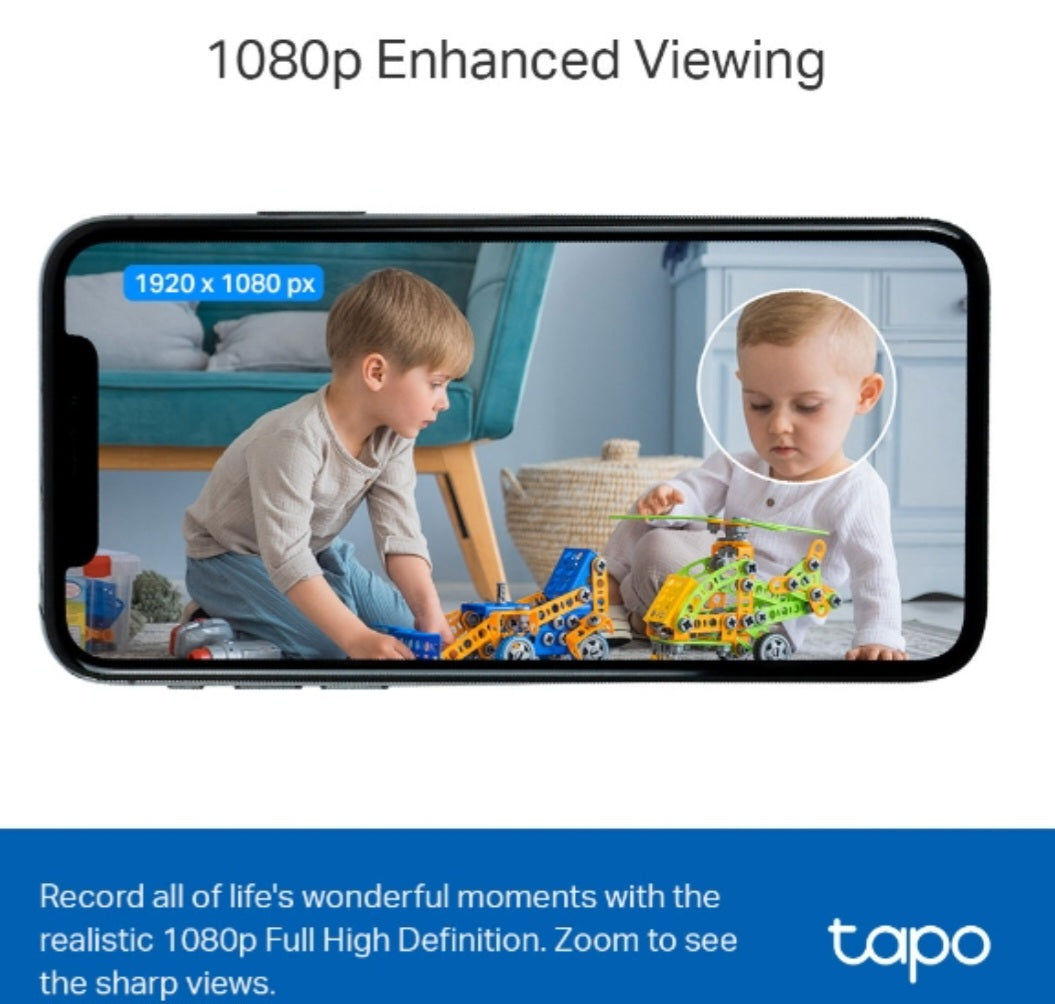 TP-Link Tapo TC60 1080p Full HD Indoor Wi-Fi Security Camera with Night Vision, Motion Detection & Two-Way Audio