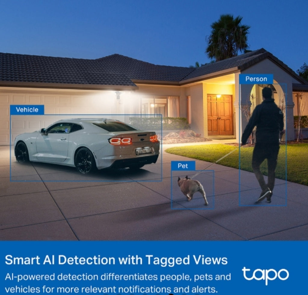TP-Link Tapo C720 Smart Floodlight Security Camera | 2K QHD AI Detection & 2800-Lumen Floodlight