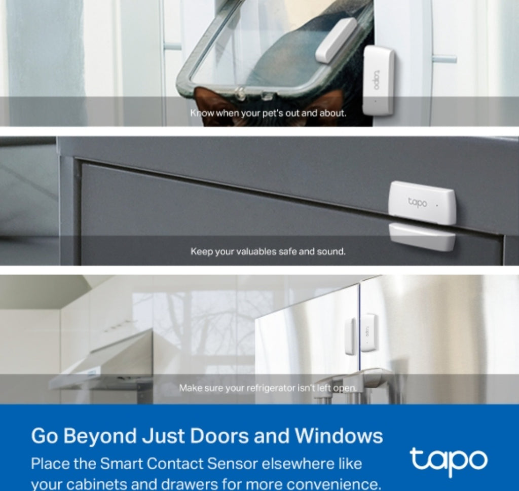 TP-Link Tapo T110 Smart Door & Window Contact Sensor | Instant Open/Close Alerts | Hub Required