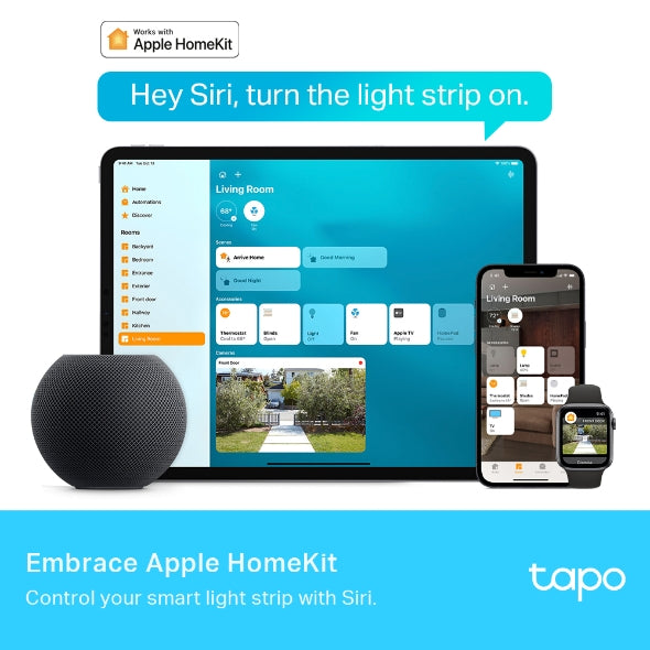 TP-Link Tapo L930-10 Smart Wi-Fi RGBIC LED Light Strip (10m, Multicolour, Apple HomeKit, Alexa & Google Home)