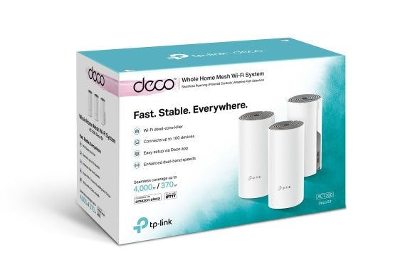 TP-Link Deco E4 AC1200 Whole Home Mesh Wi-Fi System (3-Pack)
